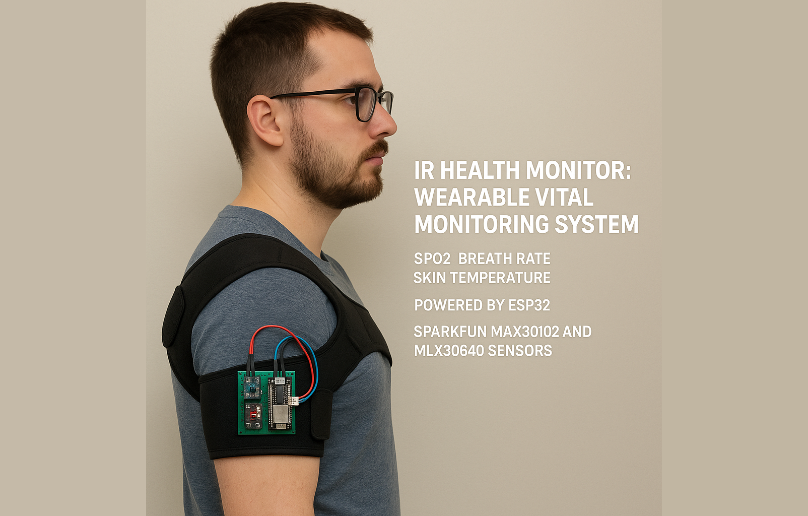 IR Health Monitor on Shoulder Brace