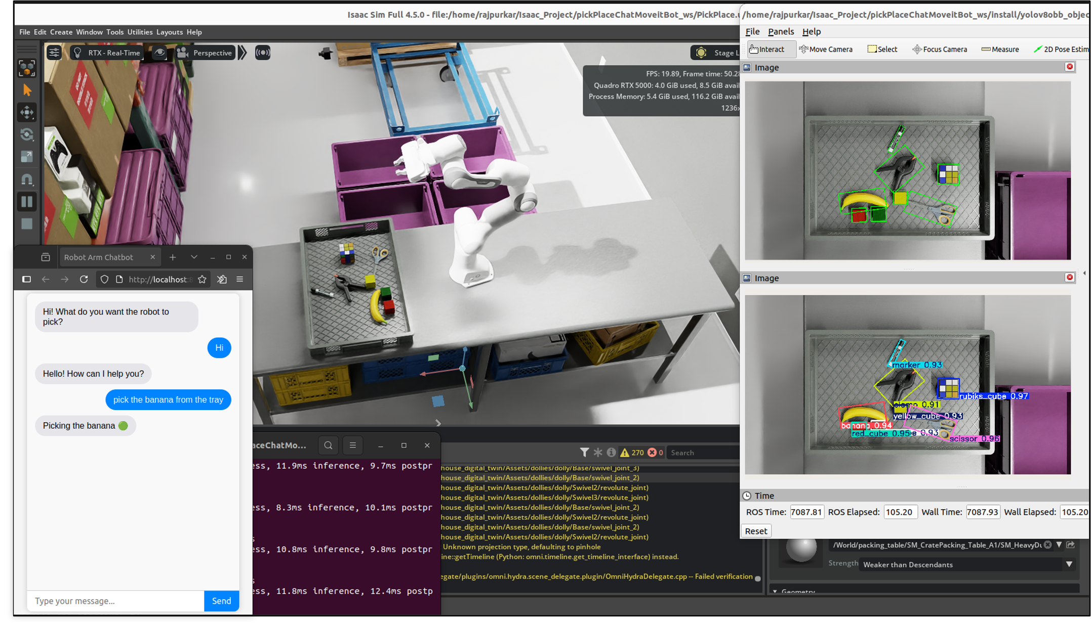 Robotic Arm Pick-and-Place Chatbot